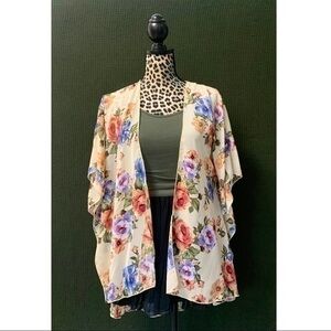Emory Park Floral Dolman Sleeve Kimono